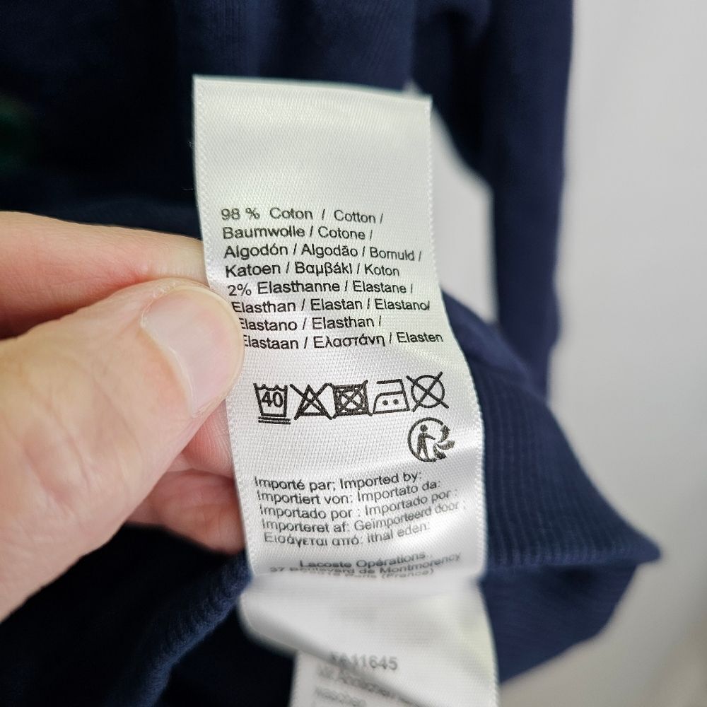 Lacoste Navy Blue Crocodile Graphic Crewneck Sweatshirt Size 3 - Picture 8 of 12